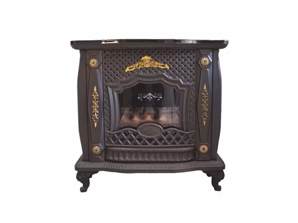 بخاری گازی الماس گاز مدل 30000 شومینه ای طرح حصیری