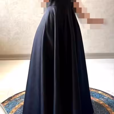 پیراهن شب زنانه ساتن مدل فرمالیته لباس تولد لباس محضری پیراهن مزونی زنانه