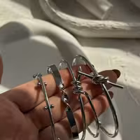 پک دستبند 4عددی نقره ای اقتصادی شماره44