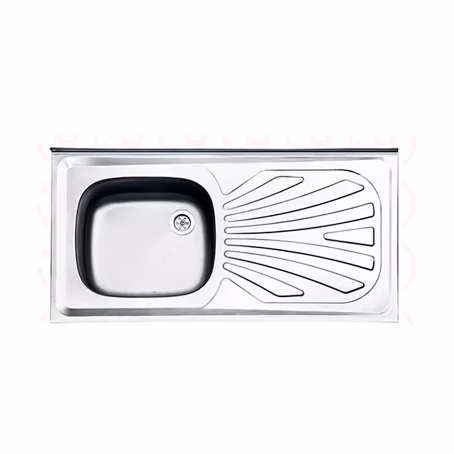 سینک استیل البرز تک لگن براق ساحل 4*50*100