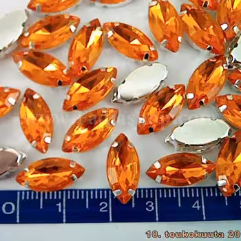 نگین پایه دار چشمی رنگی