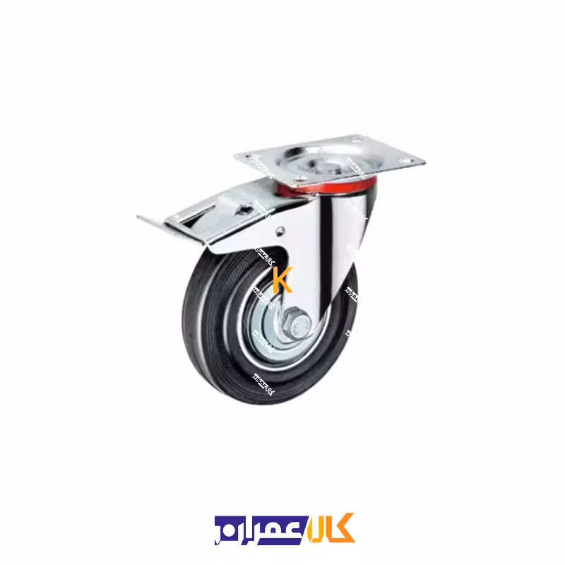 چرخ ترمزدار ورقی مشکی سایز 7.5