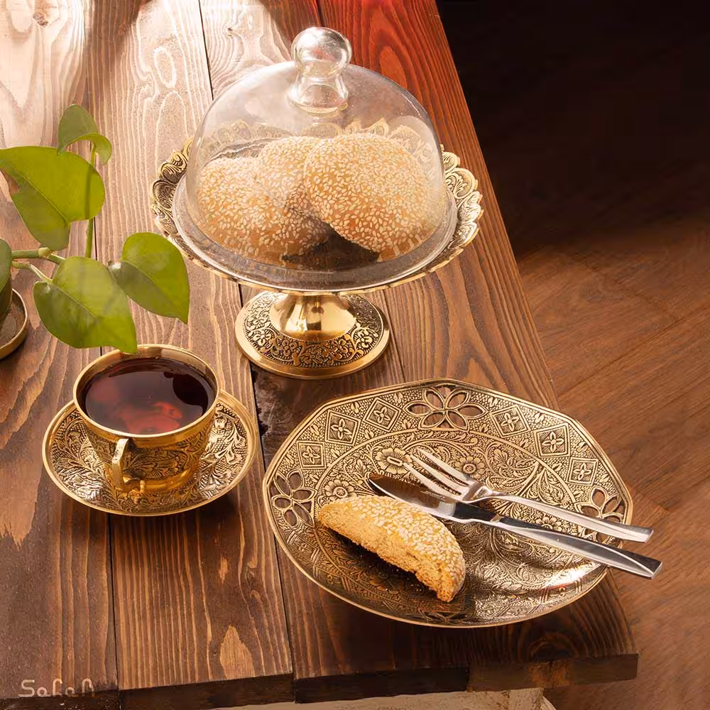 ست پذیرایی برنجی آنتیک کد 341