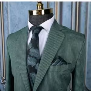 کت و شلوار دیپلمات مردانه فاستونی رنگ سبزسایز58