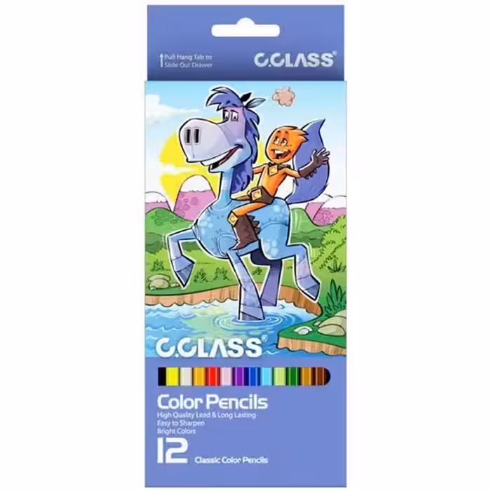 مداد رنگی 12 رنگ سی کلاس – C-Class- جعبه مقوایی