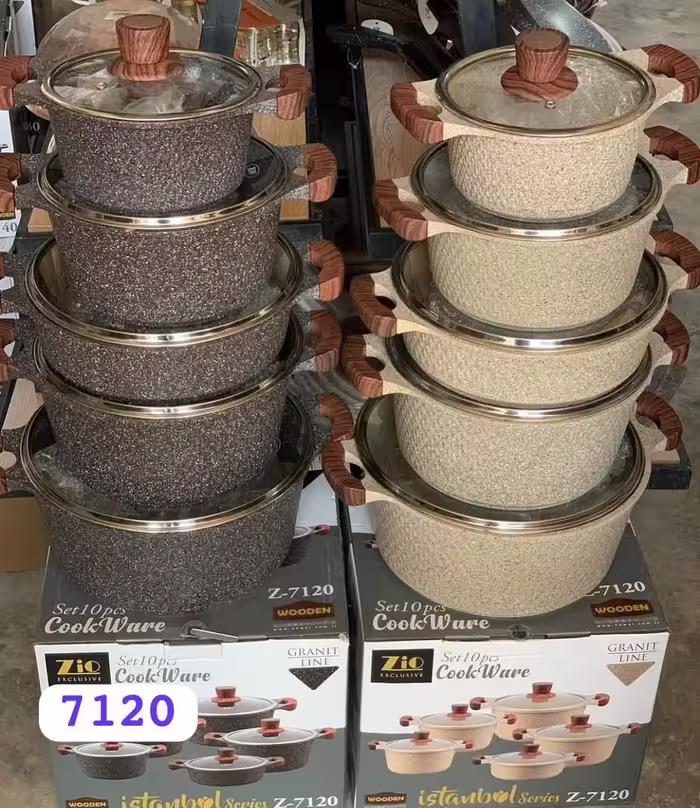 سرویس قابلمه زیو 10 پارچه طرح استانبول مدل Z-7120