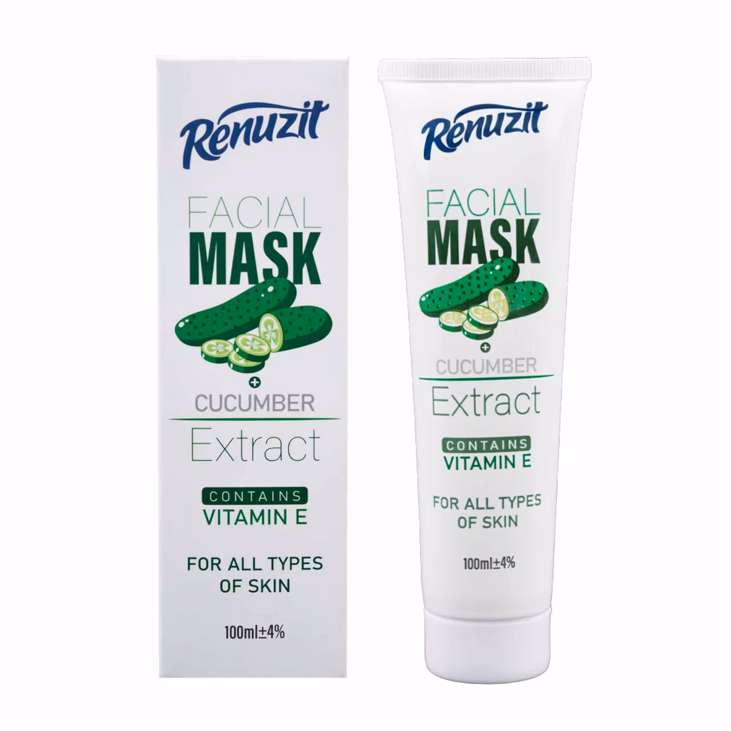 ماسک صورت خیار رینوزیت RENUZIT حجم 100 میلی لیتر شناسه محصول: 6262821501256
