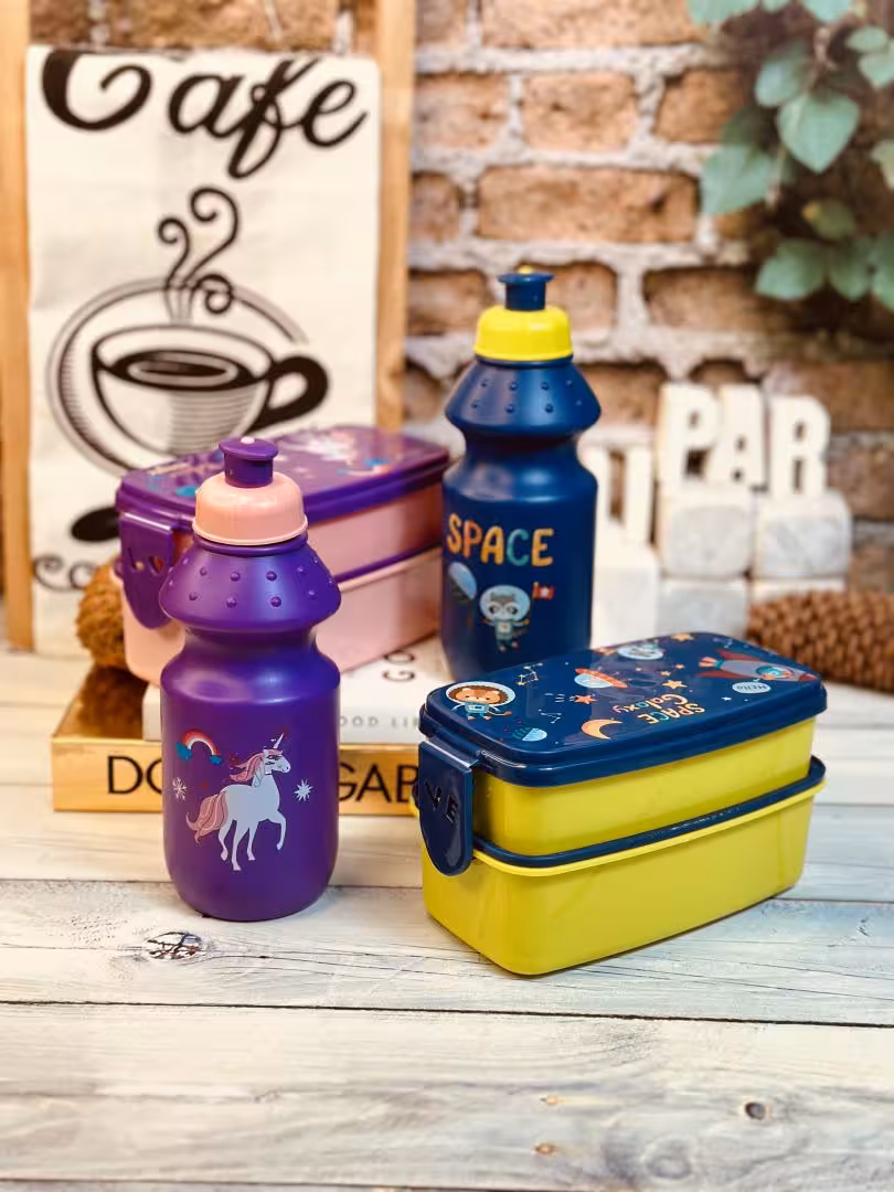 ست قمقمه و لانچ باکس 2 طبقه کد 2218