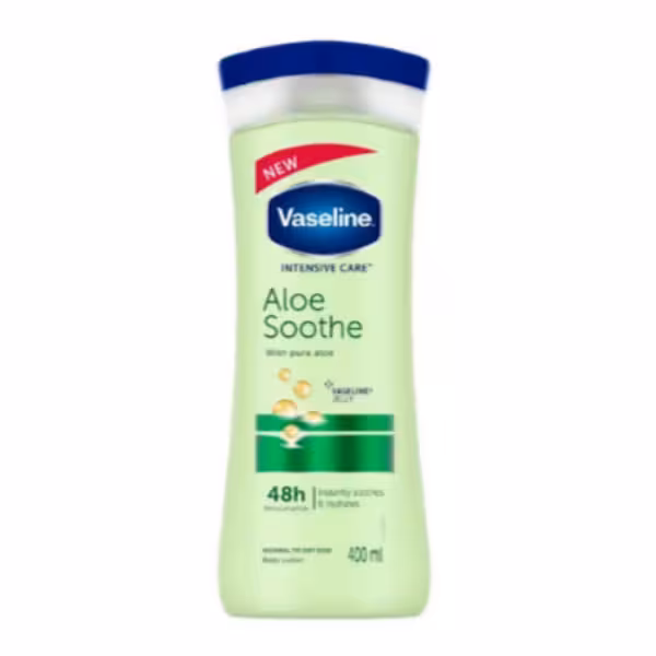 مشخصات، خرید و قیمت لوسیون بدن وازلین مدل aloe soothe حجم 400 میل ⭐️ ویان مارکت