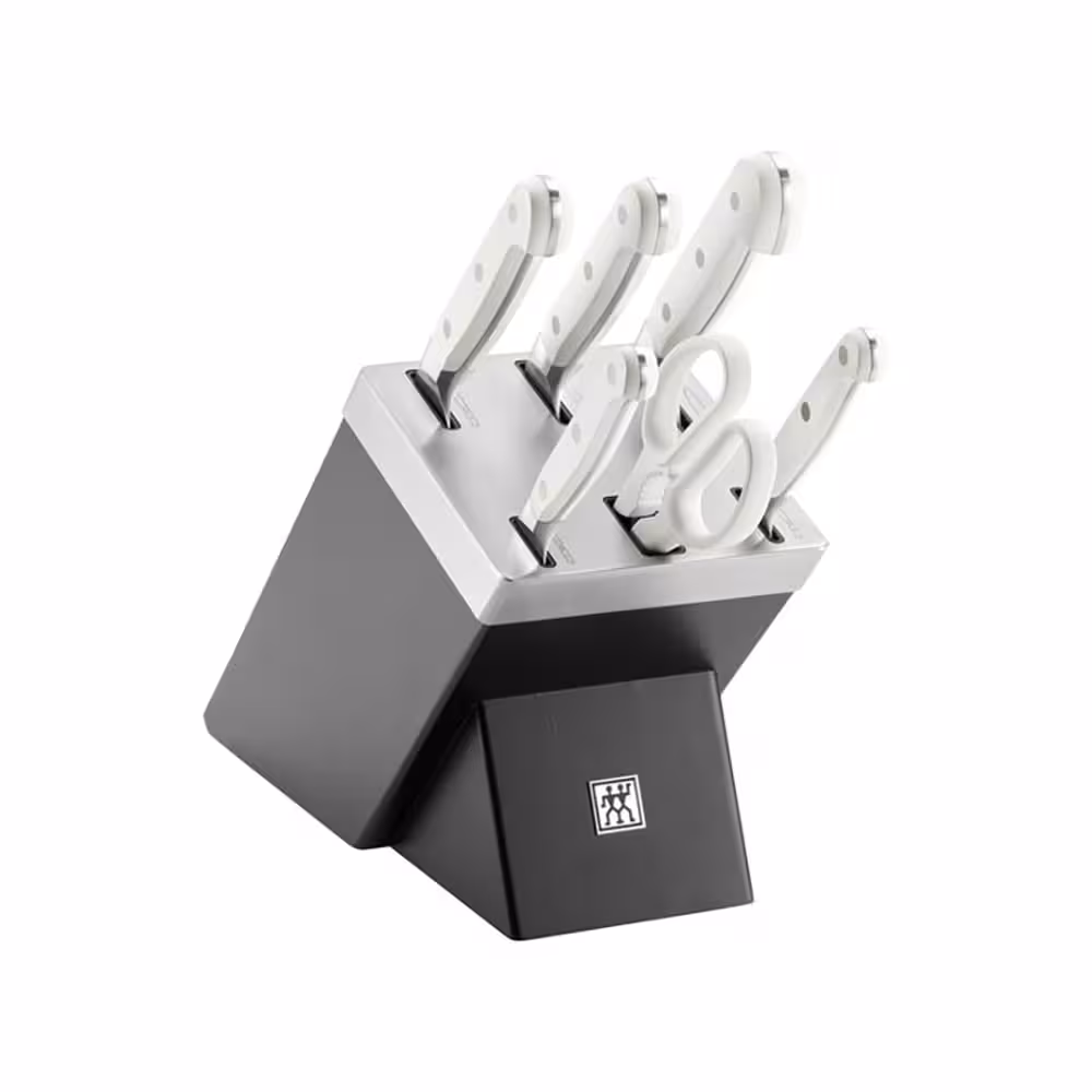 سرویس چاقو 7 پارچه زولینگ مدل پرو لی بلنک با پایه خود تیز شونده ZWILLING Pro Le Blanc Self Sharpening Knife Block