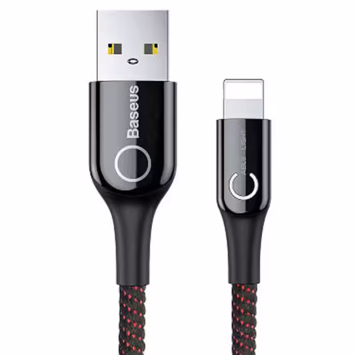 کابل شارژ C-shaped Light Intelligent power-off Cable Blue باسئوس - فروشگاه اینترنتی پروتاچ