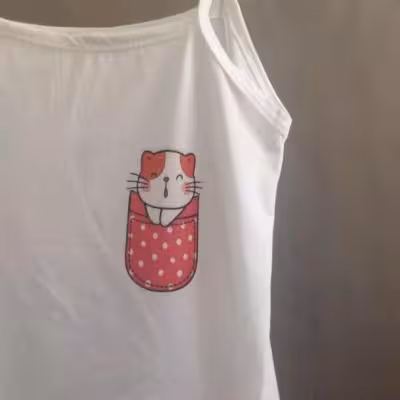 تاپ بندی تصویری لاکرا تک رنگ سفید فری سایز