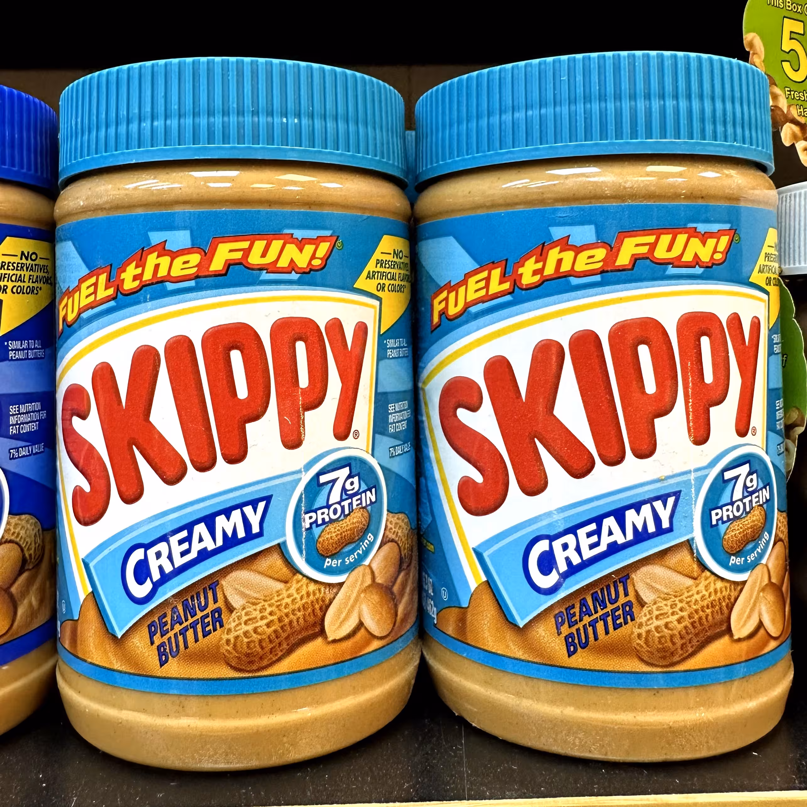 کره بادام زمینی اسکیپی کرمی بدون گلوتن 425 گرمی ساخت آمریکا آجیل و خشکبار مهران 