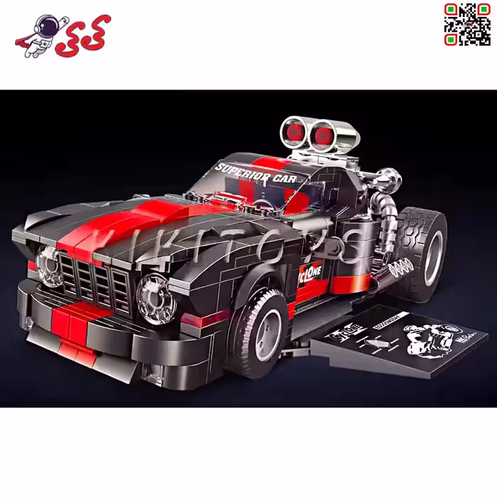 لگو تکنیک ماشین درگ مسابقه فول تقویت برند دکول BRICK COOL KC006
