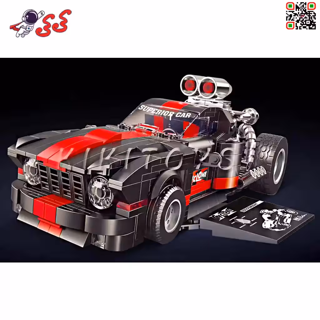لگو تکنیک ماشین درگ مسابقه فول تقویت برند دکول BRICK COOL KC006