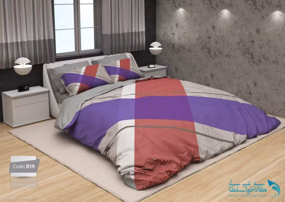 روتختی دو نفره طرح خطوط برند ترکسان کد D19