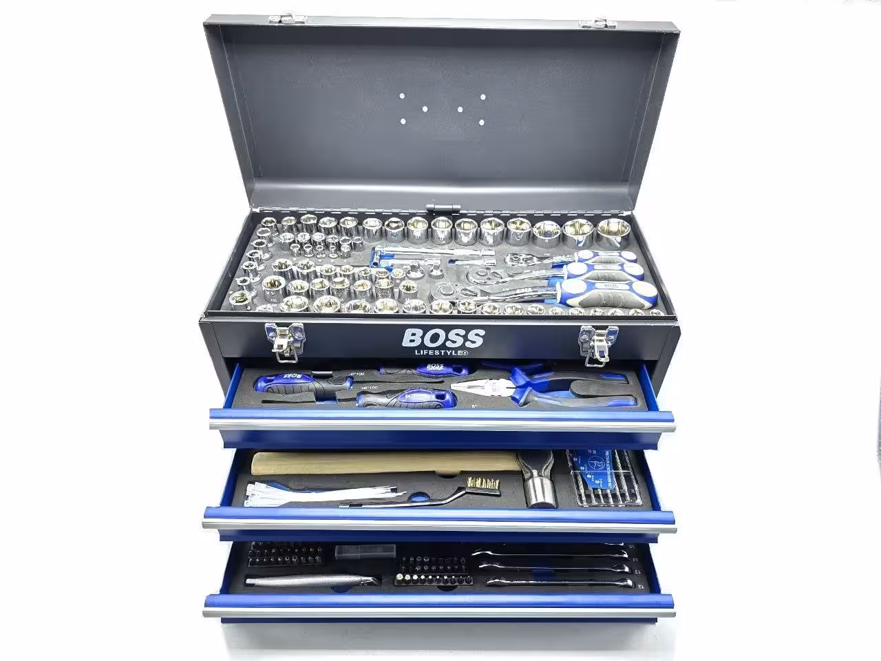 مجموعه جعبه بکس و ابزار 408 عددی صنعتی باس مدل BOX-408