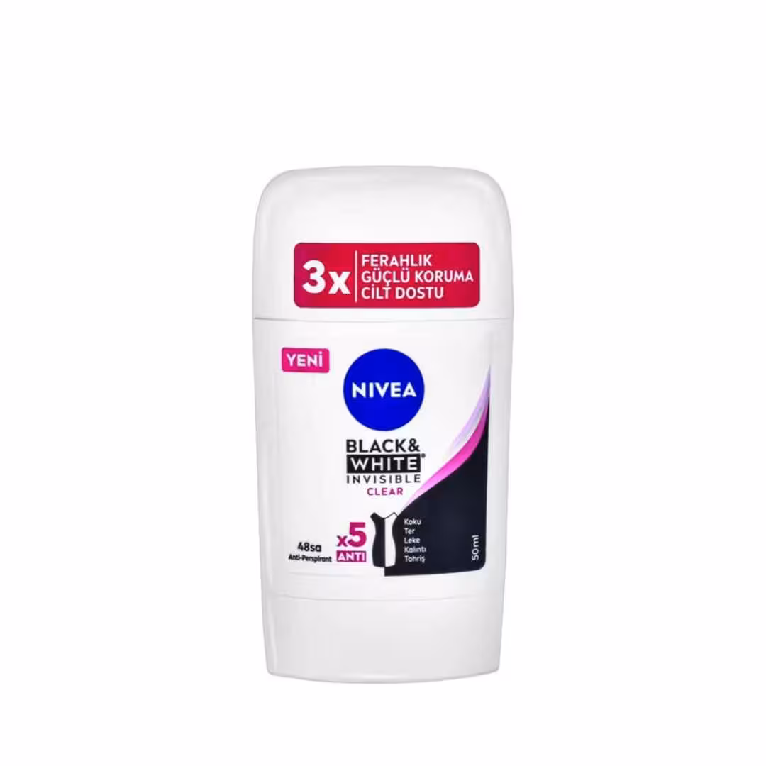 استیک ضد تعریق زنانه نیوآ مدل Black & White Invisible Clear حجم 50 میل