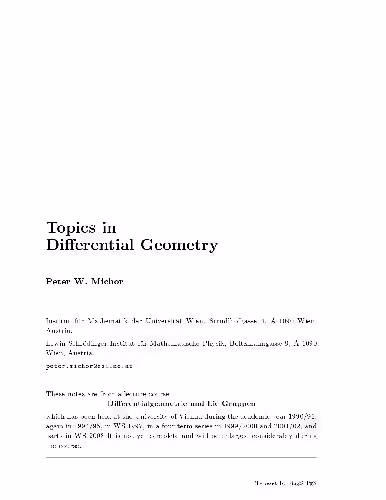 خرید و دانلود نسخه کامل کتاب Topics in differential geometry