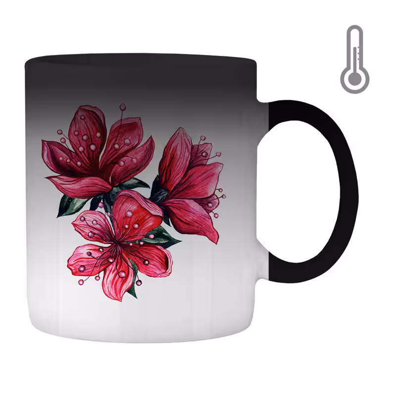 ماگ حرارتی روزپرداز طرح گل سرخ کد 400058
