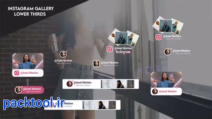 پروژه افتر افکت زیرنویس‌ های متحرک اینستاگرام Instagram Lower thirds - پک تول