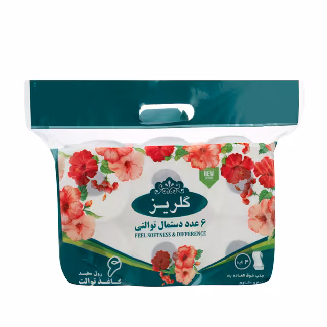 دستمال توالت گلریز 6 عددی