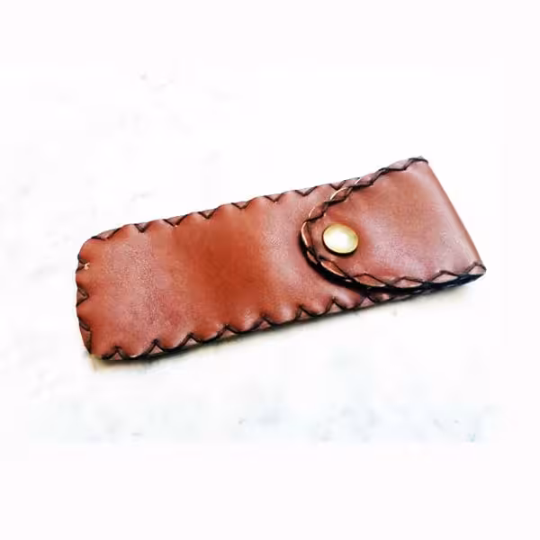 کیف قلمتراش چرمی دکمه دار