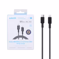 کابل شارژ فست 18 متری ANKER Type-C to Lightning مدل A81B - مشکی