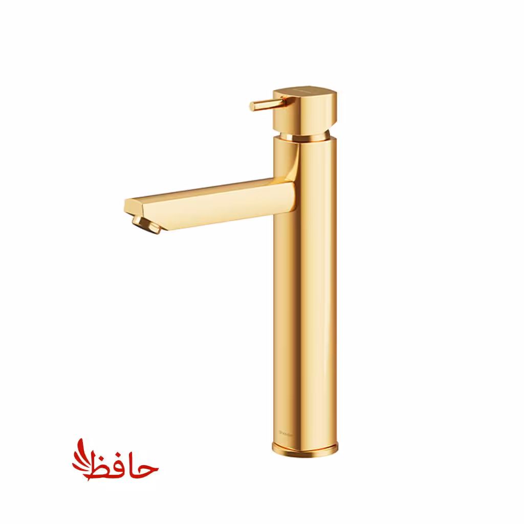 شیر روشویی پایه بلند شودر مدل یونیک طلایی