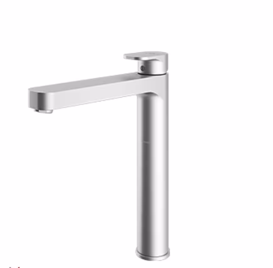 شیر روشویی پایه بلند شودر  مدل تاین کروم مات