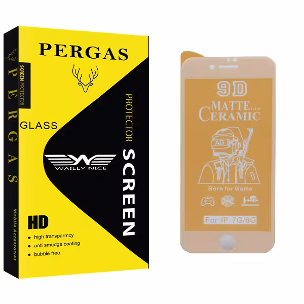 محافظ صفحه نمایش سرامیکی مات وایلی نایس مدل Pergas Glass مناسب برای گوشی موبایل اپل iphone 7 / 8
