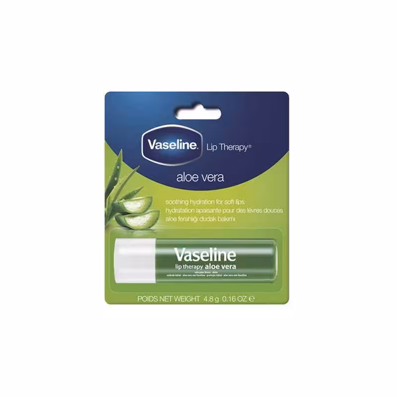 بالم لب وازلین Vaseline مدل Aloe Vera Lip Stick حاوی آلوئه ورا حجم 4.8 گرم