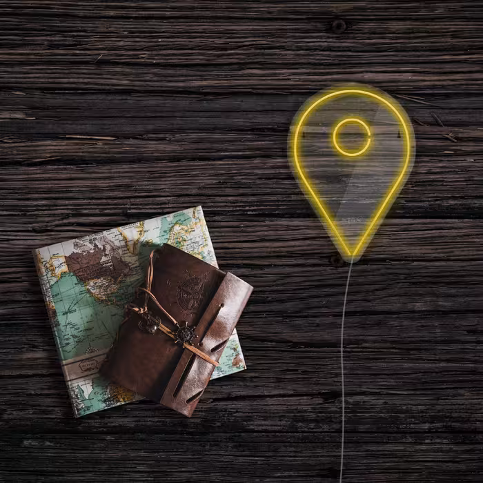 چراغ دیواری نئون دیزاین طرح Location_YL