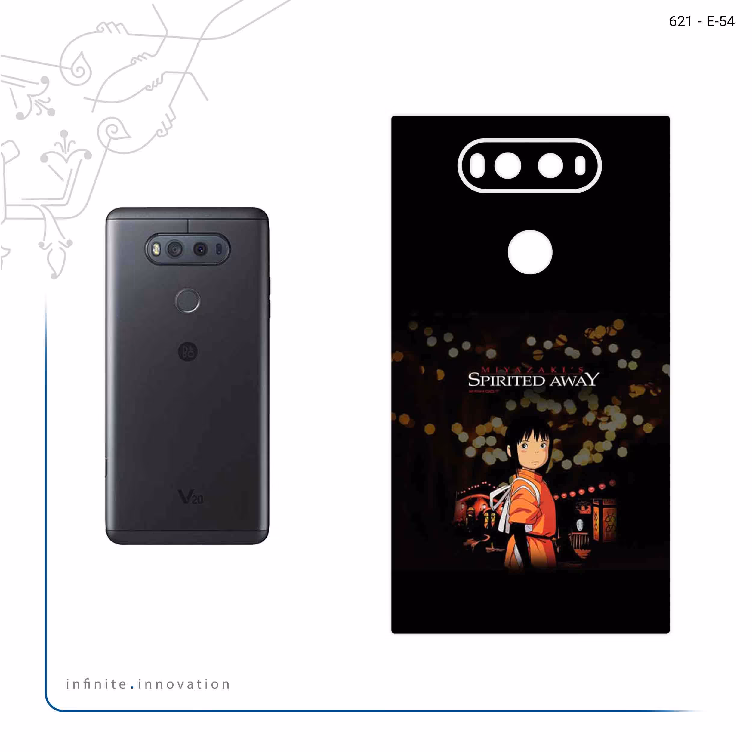 برچسب پوششی ماهوت مدل Spirited Away مناسب برای گوشی موبایل ال جی V20