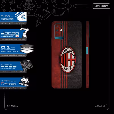 برچسب پوششی ماهوت مدل AC-Milan-FullSkin مناسب برای گوشی موبایل اینفینیکس Note 10