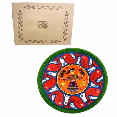 بشقاب دیوارکوب سفالی بوهوبابا طرح چشم نظر مدل Divar288