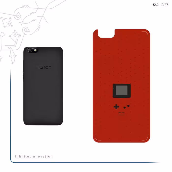 برچسب پوششی ماهوت مدل Minimal GameBoy Icon مناسب برای گوشی موبایل آنر 4X