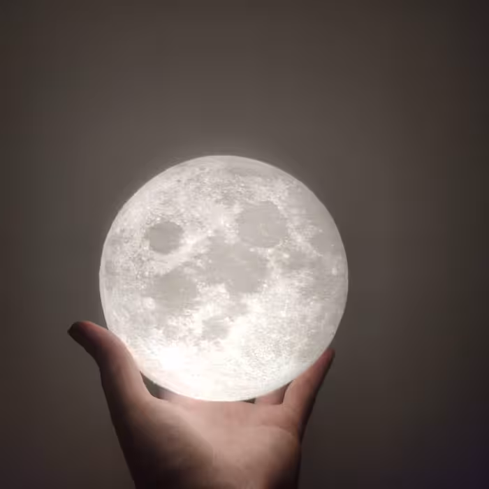 آباژور رومیزی مدل کره ماه کد M6