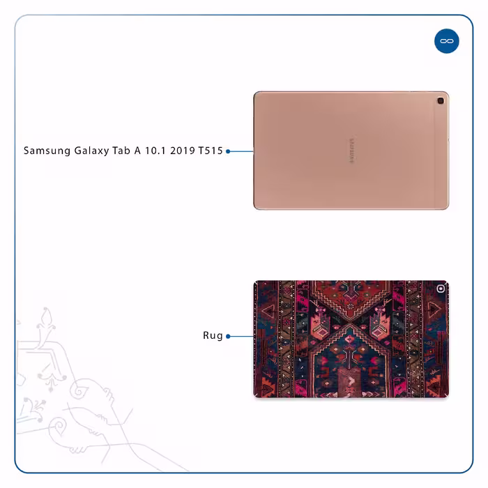 برچسب پوششی ماهوت مدل Rug مناسب برای تبلت سامسونگ Galaxy Tab A 10.1 2019 T515
