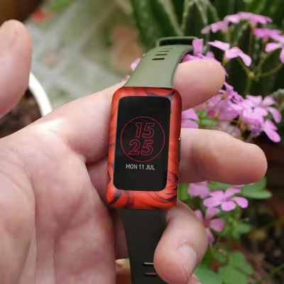 برچسب ماهوت طرح Red_Flower مناسب برای ساعت هوشمند هوآوی Band 7