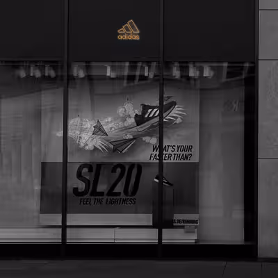 چراغ دیواری نئون دیزاین طرح Adidas-Text_YL