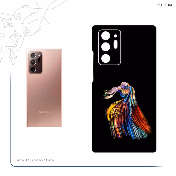 برچسب پوششی ماهوت مدل Rainbow Hair Digital Art مناسب برای گوشی موبایل سامسونگ Galaxy Note 20 Ultra