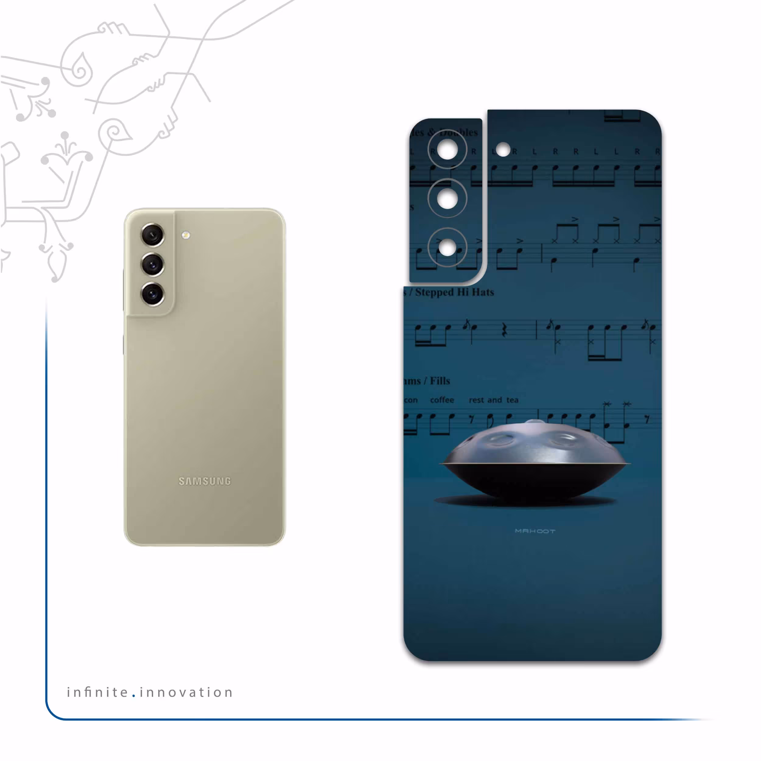 برچسب پوششی ماهوت مدل Hang-Instrument مناسب برای گوشی موبایل سامسونگ Galaxy S21 FE 5G