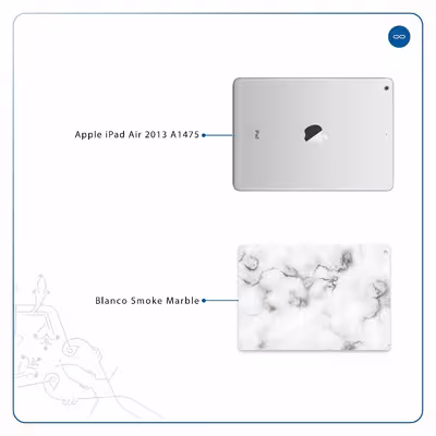 برچسب پوششی ماهوت مدل Blanco-Smoke-Marble مناسب برای تبلت اپل iPad Air 2013 A1475