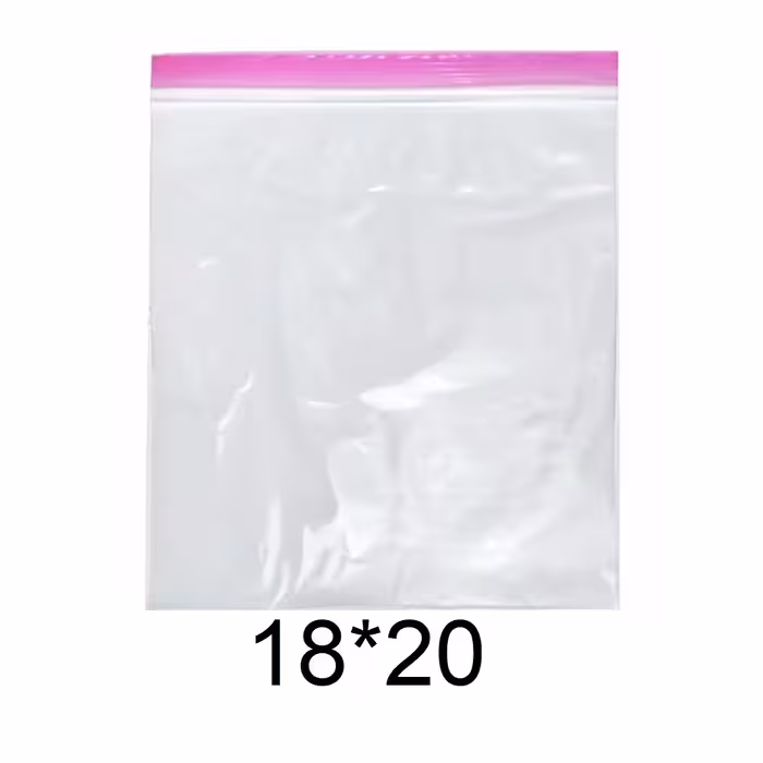  کیسه زیپ دار مدل دو زیپ کد 18x20 بسته 200 عددی