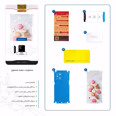 برچسب پوششی ماهوت مدل Macaron-cookie-FullSkin مناسب برای گوشی موبایل اپو Find X3 Pro