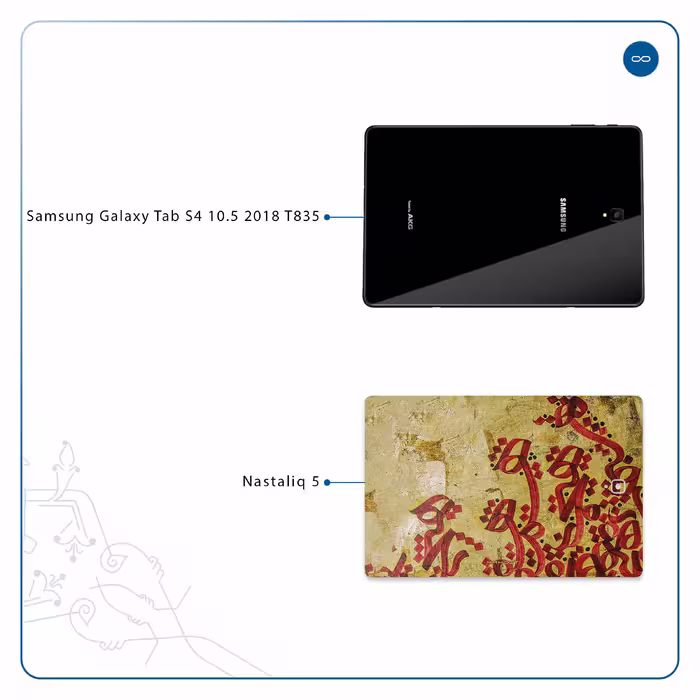 برچسب پوششی ماهوت مدل Nastaliq-5 مناسب برای تبلت سامسونگ Galaxy Tab S4 10.5 2018 T835