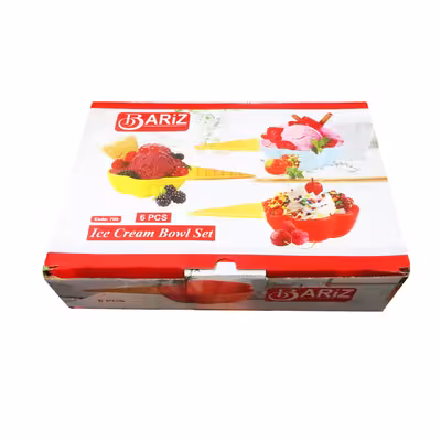 بستنی خوری باریز مدل بستنی قیفی کد 30 مجموعه 6 عددی