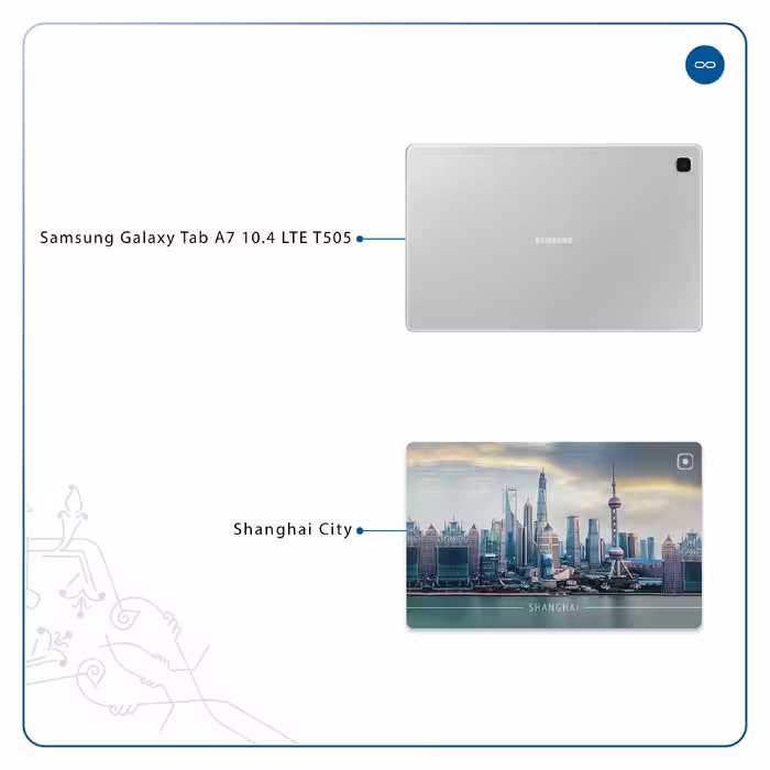 برچسب پوششی ماهوت مدل Shanghai City مناسب برای تبلت سامسونگ Galaxy Tab A7 10.4 LTE 2020 T505