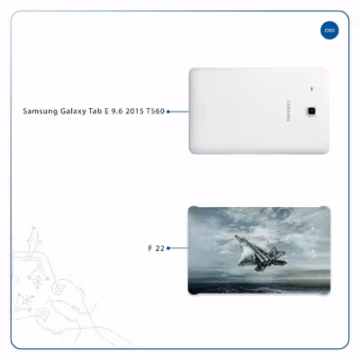 برچسب پوششی ماهوت مدل F-22 Raptor مناسب برای تبلت سامسونگ Galaxy Tab E 9.6 2015 T560